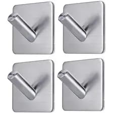 Gancho De Parede Auto Adesivo Aço Inox Kit 4un Cozinha Ban Pronta Entrega Promoção