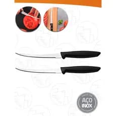 Kit 2 Facas Para Tomate Aço Inox Legumes Chef Profissional 5'' Xodocas Shop