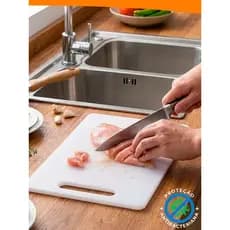 Tábua De Corte Retangular 33x20cm Cozinha Carnes Frutas Legumes Plástico Resistente Higiênica Novidade