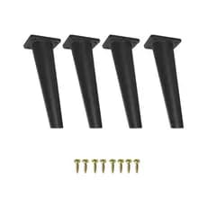 Kit Conjunto Pés Retrô Plástico 20cm ou 27cm Preto Caramelo Para Mesa  Centro Mesa Cabeceira Aparador Rack Com Parafusos