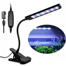 Luz com Clip para Aquário, RGB com Timer e Regulador de Intensidade Amanhecer/Anoitecer para Peixes e Plantas