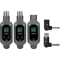 VEDO 2 em1 Conversor De Microfone Sem Fio 2.4G Transmissor e Receptor de Microfone XLR Para Micr Dinâmico Audio Mixer