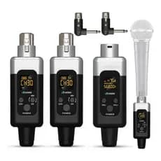 VEDO Conversor De Microfone UHF Sistema Sem Fio 48V/0V Transmissor e Receptor XLR Para Microfone Mesa de som
