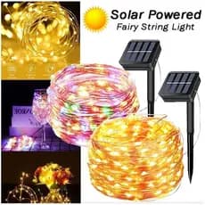 Pisca Fio de Fada Solar 22M 200 LED Luzes Solares De Corda Á Prova D’água Cobre para Natal e Ano Novo