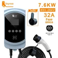 Feyree Carregador De Carro Elétrico 7.6kw 32a Tipo 2 Para Tesla Byd Carregador Parede 110/220V