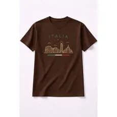 Lançamento Camiseta Italia Milano e Paris P ao G3 100% Algodão Masculina Feminina Plus Size