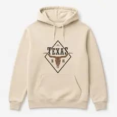 Blusa De Frio Moletom Country Texas 100% Algodão Flanelado Masculino Feminino Branco Preto Bege