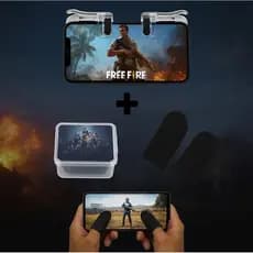 Kit Gamer Mobile Luva de Dedo + Gatilho L1 R1 para Celular iPhone Samsung Xiaomi – Free Fire COD