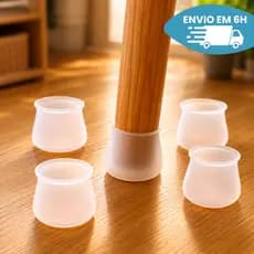 KIT 16/24 Protetor de pés de cadeira silicone Pezinho proteção para móveis pé de mesa borracha