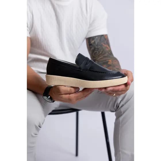 Sapato Social Mocassim Masculino Couro Latego Legitímo Vittorio Confortavel Elegante Dia dos Pais