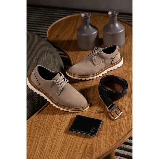 Sapato Social Oxford Nicolau Confortável Masculino Social Brogue + Carteira + Cinto Escritório Dia dos Pais