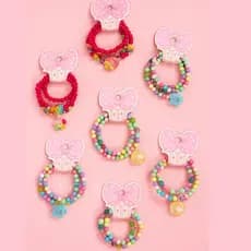 kit pulseiras Para Crianças Infantil Doces Coloridos moda bochinhos pulseira de elastico missangas miçanga festa
