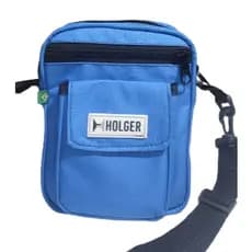 Shoulder Bag Unissex Reforçada, Street Wear, Motoboy, Bolsinha de ombro Holger Azul