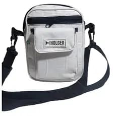 Shoulder Bag Bolsa de Ombro Transversal em Nylom Impermeável Brilhos Holger Branca