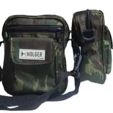 Shoulder Bag Unissex Reforçada, Street Wear, Motoboy, Bolsa Masculina de ombro Holger Camuflada