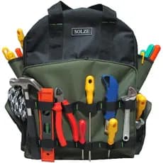 Mochila Premium Grande Reforçada Para Ferramentas Solze, Trabalho, Telecom, Eletricista