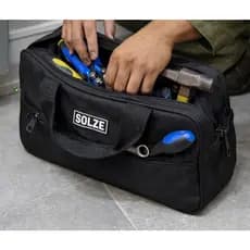 Bolsa Mala para Ferramentas Compacta Lona Durável Forte Reforçada Solze Preta