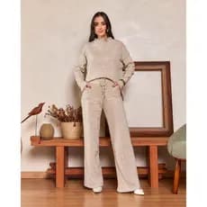 Conjunto Inverno Calça e Blusa Mullet Pantalona.