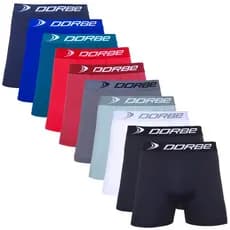 Kit 10 Cuecas Boxer Microfibra Dorbe Não Enrola Original Masculina Cueca Box Masculino Adulto.