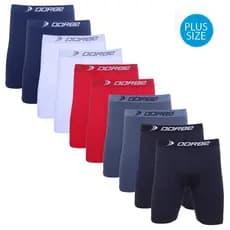 Kit 10 Cuecas Long Leg Plus Size Poliamida Dorbe Não Enrola Longa Microfibra Masculino Ciclista