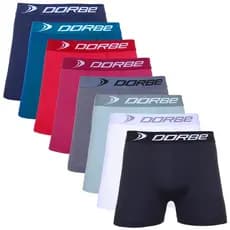 Kit 8 Cuecas Boxer Microfibra Dorbe Não Enrola Original Masculina Cueca Box Masculino Adulto
