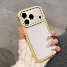 Novo 2-Em-1 Acrílico Transparente Caso Para iPhone 13 14 15 16 17 18 Pro Max High-end Telefone Embalagem Presente