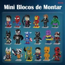 Mini Blocos Super Heróis Figura Colecionável Brinquedo Criativo para Fãs
