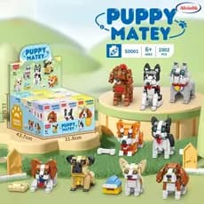 Brinquedo de Montar Mini Blocos Tema Cachorro Criativo Presente Único para Coleção Infantil