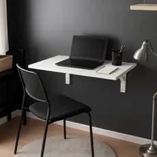 Mesa Suspensa Parede Dobrável Bancada Multiuso Cozinha Sala Quarto Lavanderia Home Office Branco