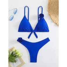 NB VEST Conjunto de Biquíni com Detalhe de Flor - Elegância e Estilo na Praia! 2024 A3016