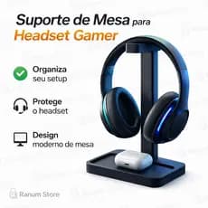 Suporte de Mesa para Headfone e Fone De Ouvido Gamer