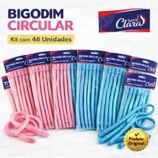 Bigodim Bigodinho de Cabelo Circular Santa Clara – Kit 48 Unidades