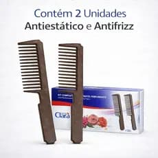 Kit 2 Pentes Perfumados Santa Clara Antiestático – Desembaraça e Reduz Frizz