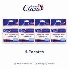Kit 4 Pacotes Touca Para Mecha Descartável Santa Clara – 48 Unidades