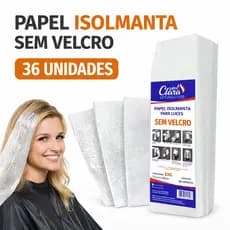 Papel Isolmanta sem Velcro Santa Clara para Mechas – 36 Unidades