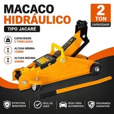 Macaco Hidráulico Portátil 2 Toneladas Para Carro Resistente Ferramenta Reparo