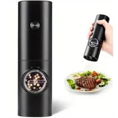 Moedor Elétrico De Sal Pimenta Temperos Condimentos Automático Com Ajuste de Moagem