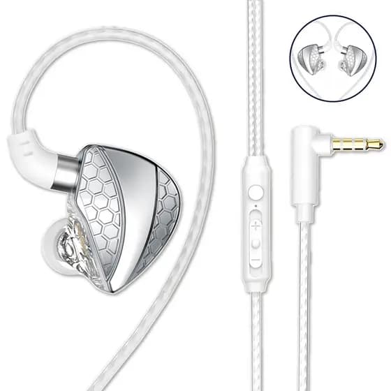 Fone De Ouvido com Fio Esporte Correndo Auscultadores Bass Stereo Headset, Música Earbuds, Gamer Dj Musicos C/case