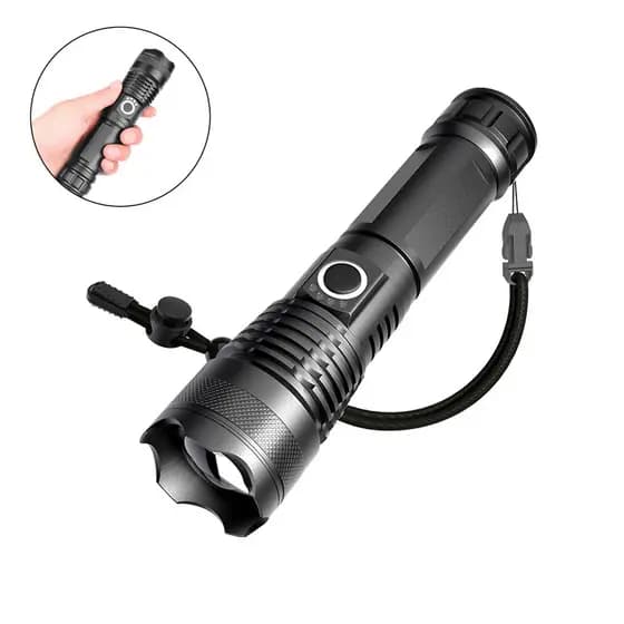 Lanterna LED profissional de alta intensidade, para uso doméstico, à prova d'água, com função de zoom