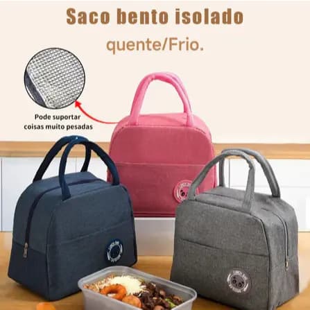 Bolsa Térmica Portátil Com Isolamento Térmico De Desenho  Marmita Viagem Necessaire Lancheira Térmica