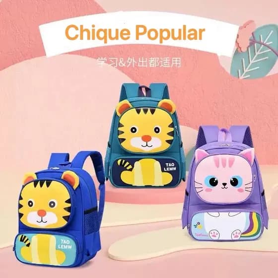 Mochila Infantil Animais Pets Menino e Menina Escolar Creche Passeio Mochila Escolar Infantil Animais Pets-M5
