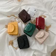 Shoulder Bolsa , Mini Bolsas De Corpo Cruzado Versáteis , Mão Com Corrente De PU De Simplicidade Fofa Mulheres
