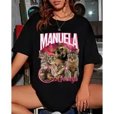 Camiseta Personalizada com Arte de Pets | Fotos e Nome do Seu Cachorro ou Gato | P ao GG