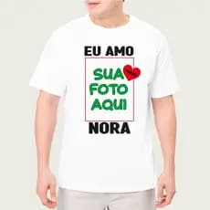 Camiseta Personalizada Para Dia Das Mães Com Foto E Frase Eu Amo Minha Sogra Ou Genro