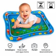 Tapete Infantil Bebê Inflável Água Atividades Sensorial Almofada Menino e Menina