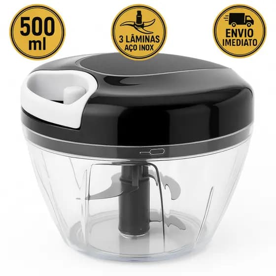 Triturador de Alimentos Grande 500 ml 3 Laminas