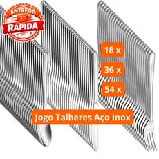 Jogo de Talheres Aço Inox Garfo Faca Colher de Mesa Casa Para Restaurante Bar Buffet