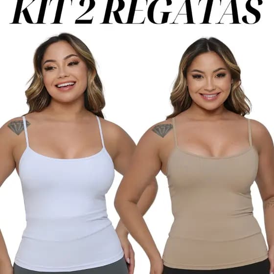 Kit 2 Regatas Feminina Suplex Regata Para Atividades Fisicas