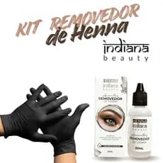 KIT REMOVEDOR DE HENNA INDIANA BEAUTY 30ML + PAR LUVA DESCARTÁVEL