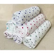 jogo Lençol De Bolinha Casal s/ Elástico Algodão